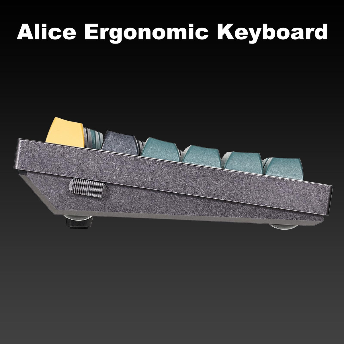 Hexgears F2 - Aluminum Custom Mechanical Keyboard, Split Alice 83 Key Layout Ergonomic Keyboard, Hot Swappable Slient Linear Switch, BT5.0/2.4GHz/USB-C, RGB Backlit with Wrist Rest for Win/Mac