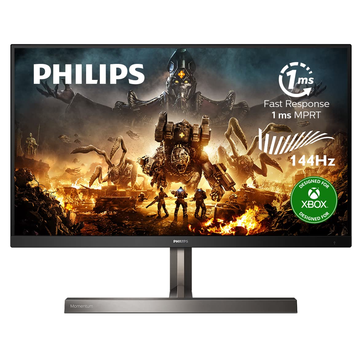 Philips Momentum 329M1RV 32" 4K HDR 400 Gaming Monitor, Designed for Xbox, 144Hz, USB-C PD 65 Watts, 1 ms Response Time, 4Yr Advanced Replacement, Height-Adjustable,Black