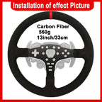 Replace 13 inch lightweight Suede/Leather Steering Wheel Replace Panel For MOZA R5/R3/ES/ESX Bundle Gaming Racing Wheel (With full Suede)