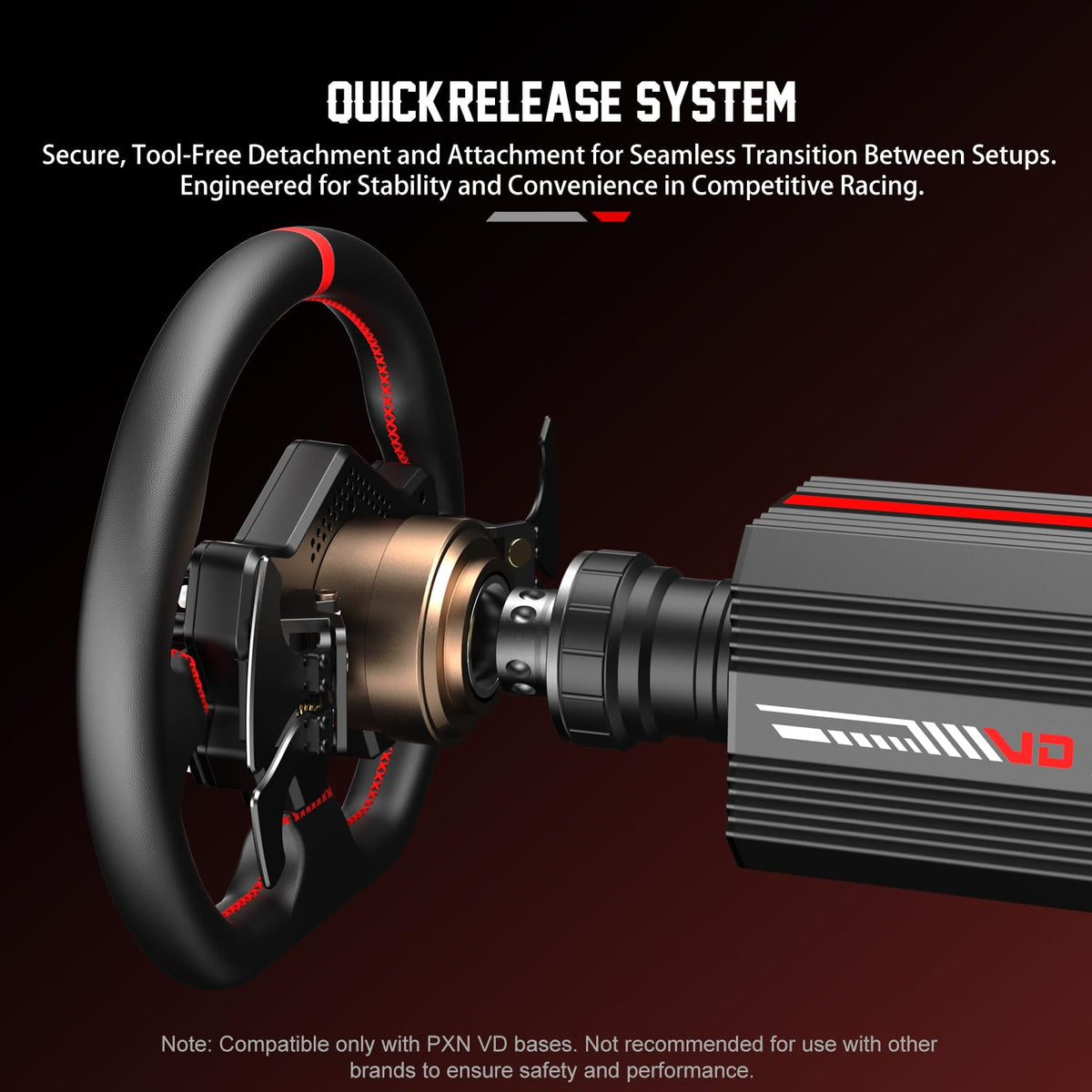 PXN W DS R2 Gaming Racing Wheel, Compatible with VD4/VD6/VD10 Bases