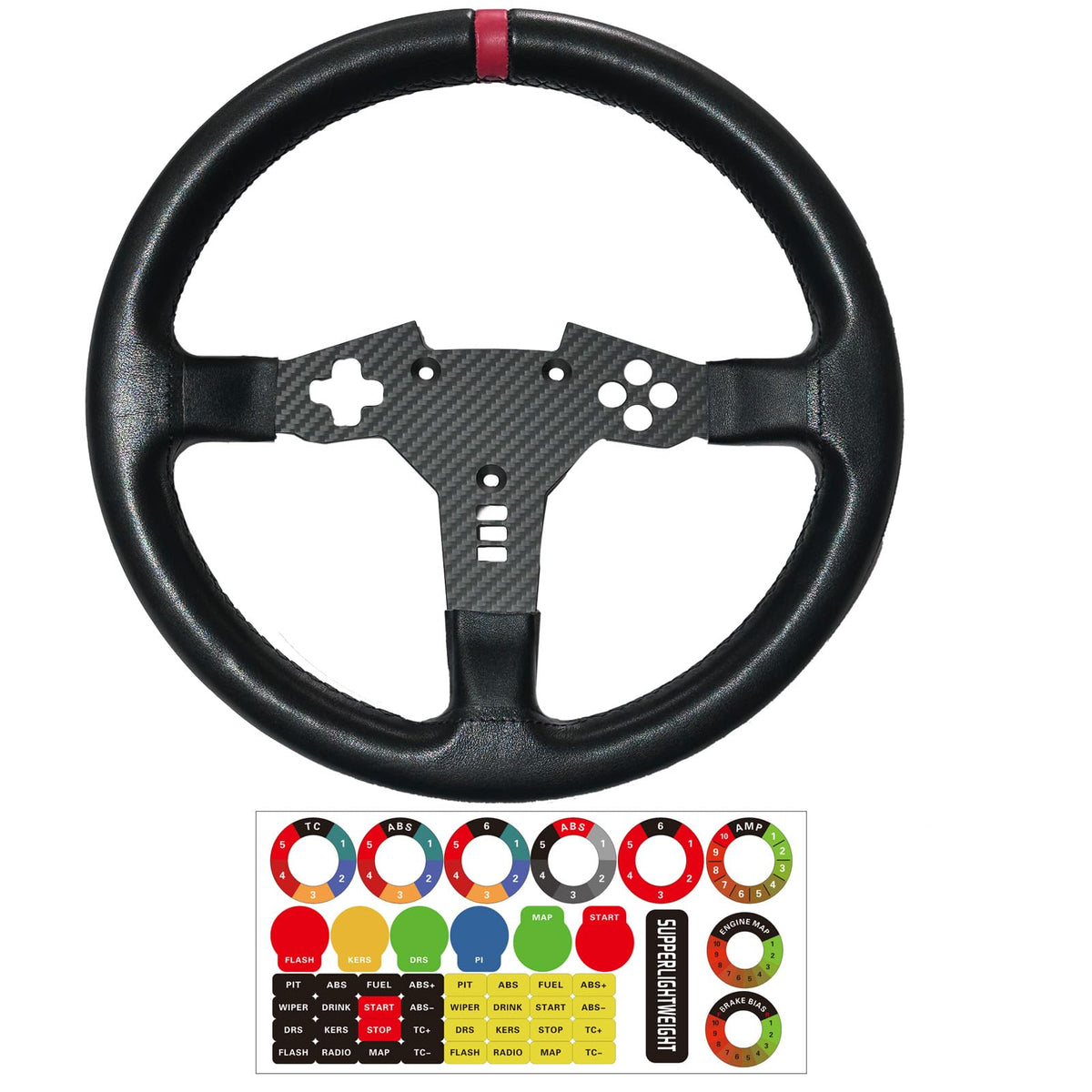 Replace 13 inch lightweight Suede/Leather Steering Wheel Replace Panel For MOZA R5/R3/ES/ESX Bundle Gaming Racing Wheel (With full Suede)