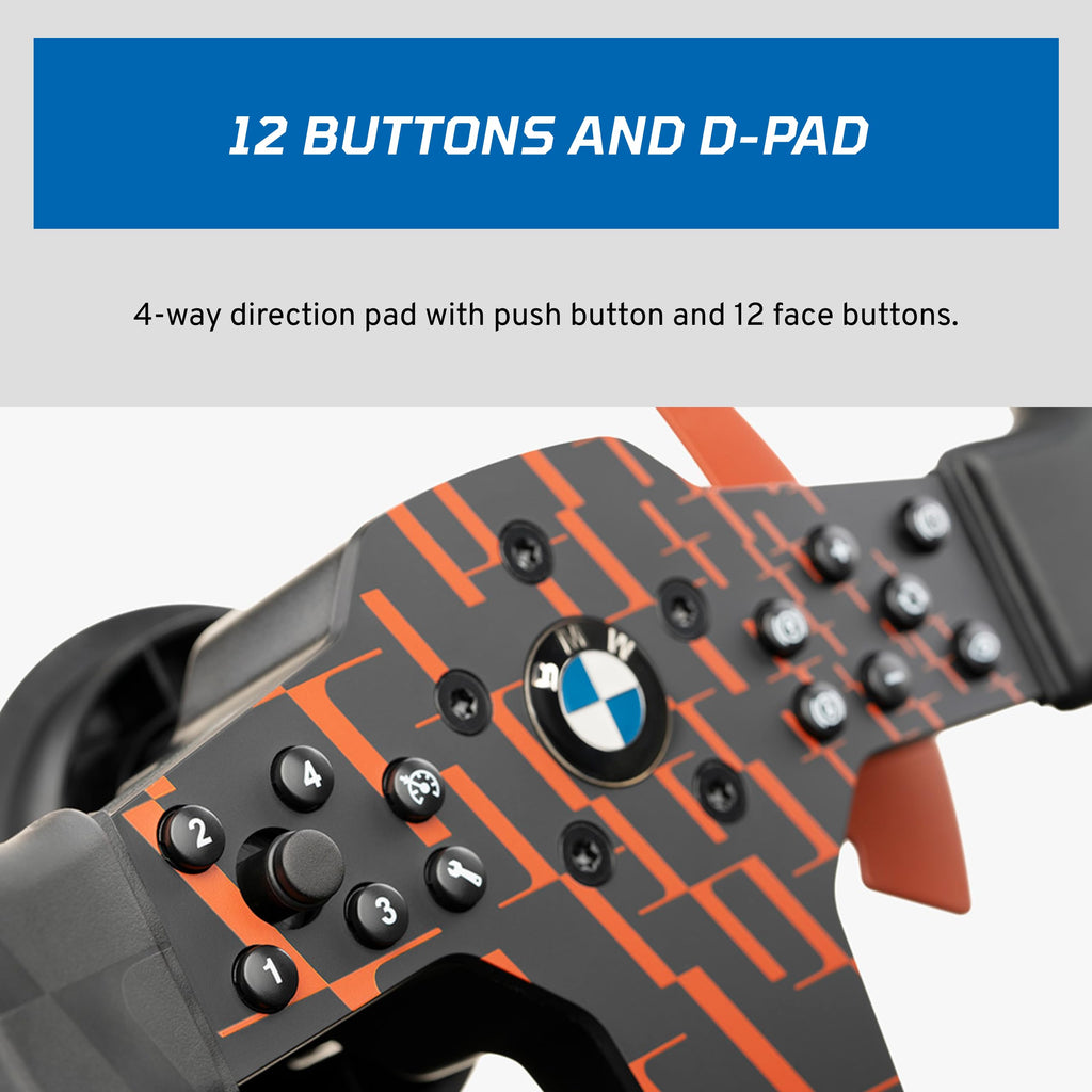 FANATEC Sim Racing CSL Steering Wheel BMW – Rubberized Grip, LED Display, RevStripe, Metal Shifter Paddles – PC, PS5, PS4