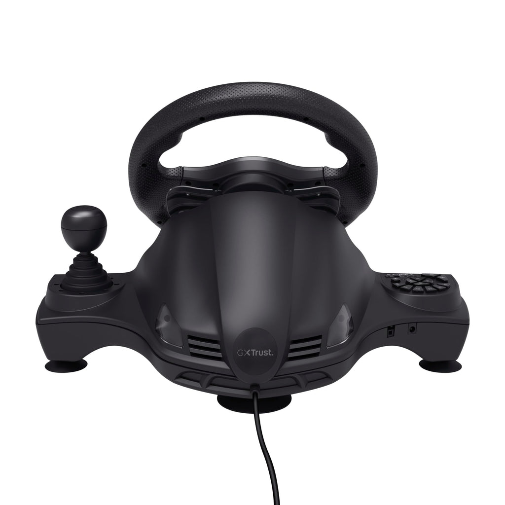 Trust GXT 289 Movi Gaming Steering Wheel PC, Xbox Series X/S, PS4, Nintendo Switch, Racing Wheel with Pedals, Shift Paddles, Vibration Feedback, Sim Racing Farming Simulator / F1 / Gran Turismo