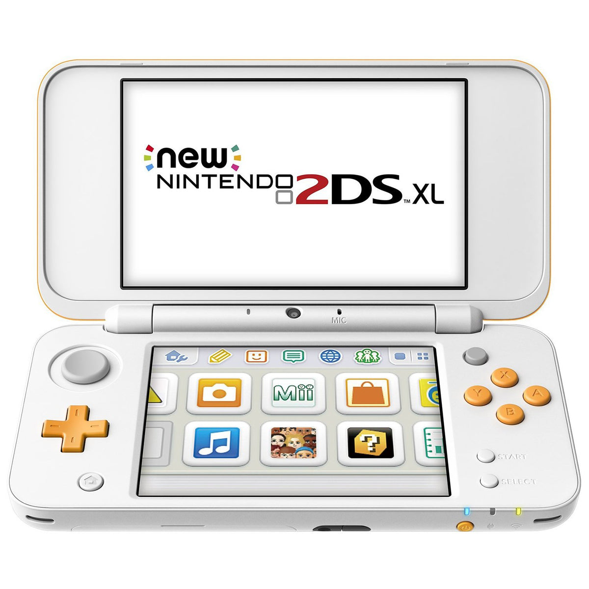Nintendo 2DS XL Game Console - White + Orange - Nintendo 2DS