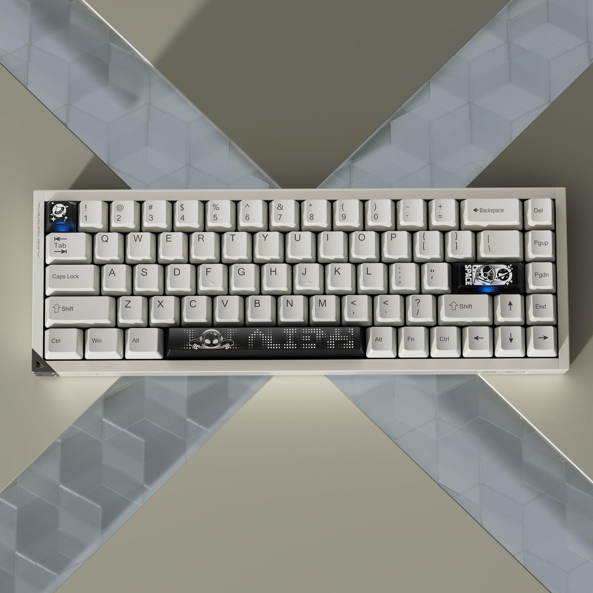 Defender 68 PC Gaming Keyboard Wired, 0.01mm Precision Magnetic Switch Hot Swappable, PBT Keycaps, RGB, 128K Polling Rate, IP57, Full Aluminum CNC Housing, Compatible with Mac(White)