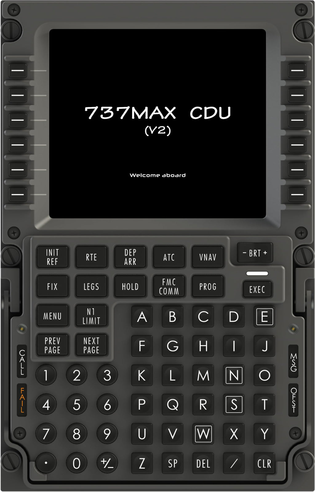 SYDYSOSO Cockpit Simulator 737X CDU Flight Simulator Control Display Unit