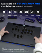 Leverless Controller Arcade Stick: Arcade Stick X Series with Ambient RGB & Tournament Lock Switch, Low Profile X1 with Wind Engine Switches ,Leverless Controller for Switch, PC,PS4