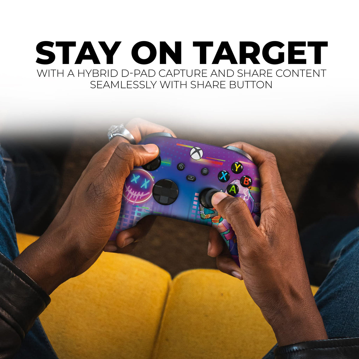 Neon Abyyss Video Game Custom X-box Controller Wireless for Series X/S