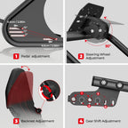 RACGTING Adjustable Racing Simulator Cockpit with Seat for PS5, Xbox & PC