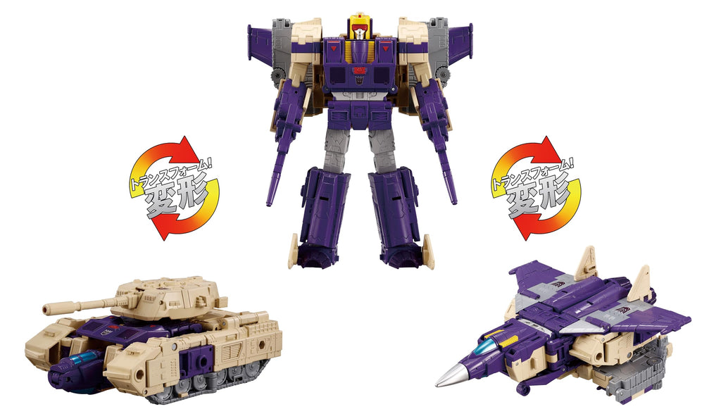 Transformers Takara Tomy Dramatic Capture Series Triple Takeover with Starscream, Astrotrain, and Blitzwing Adult Collectible Action Figure Set, 15+