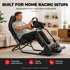 RACGTING Adjustable Racing Simulator Cockpit with Seat for PS5, Xbox & PC