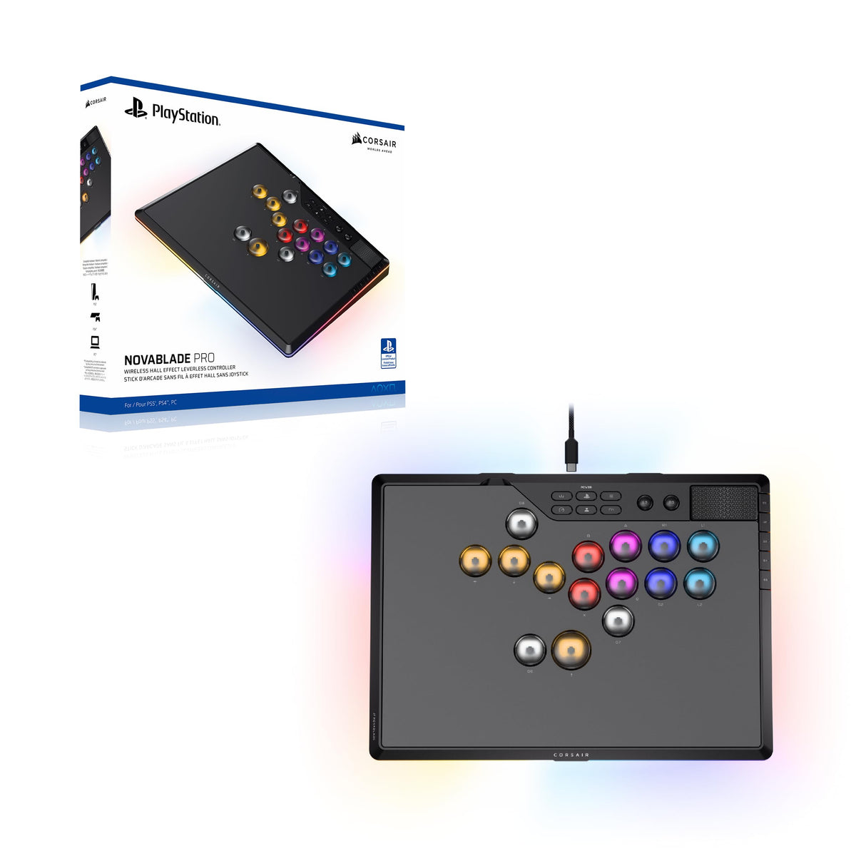 Corsair NOVABLADE PRO Wireless Hall Effect Leverless Controller – Black