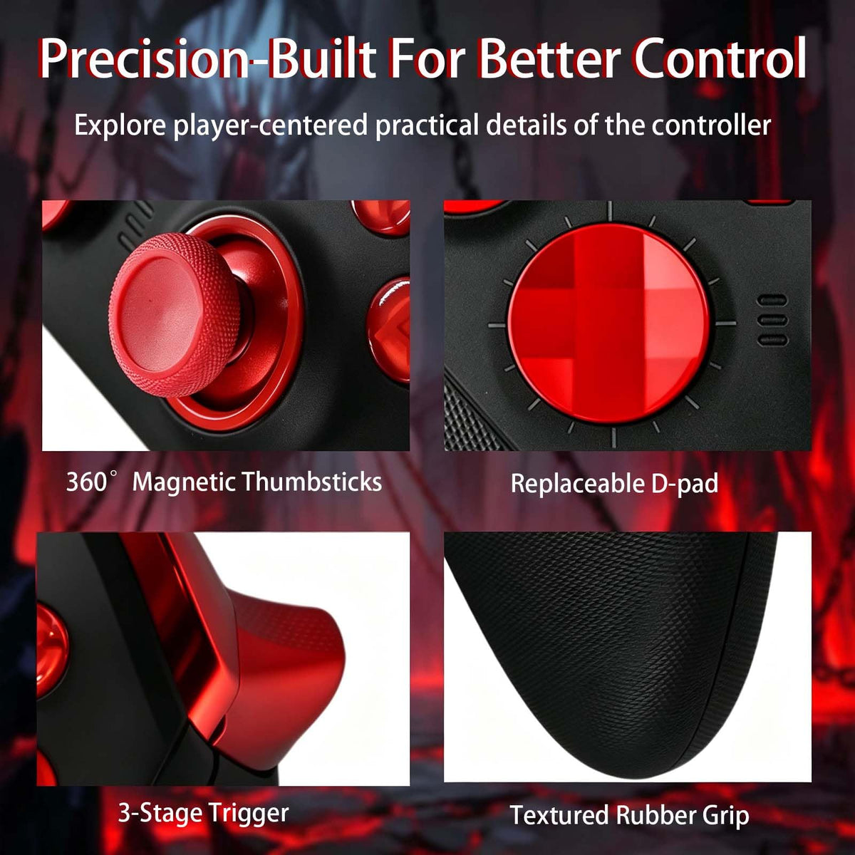 DIY Customized Model 1797 Elite Series 2 Controller(Magic Sound Red)