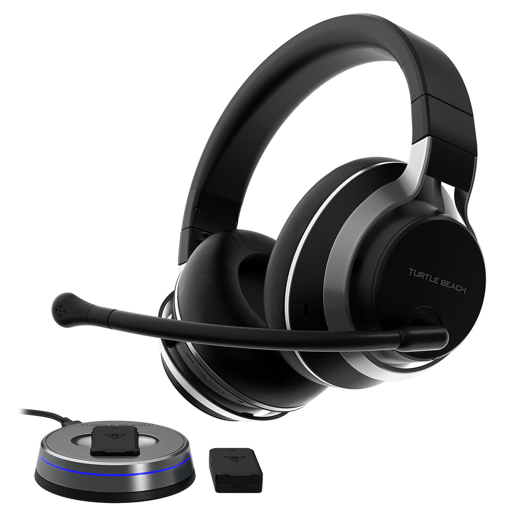 Turtle Beach Stealth Pro Multiplatform Wireless Noise-Cancelling Gaming Headset for PS5, PS4, Playstation, PC, Mac, Switch, & Mobile – 50mm Speakers, Bluetooth, Dual Batteries – Black (Renewed)