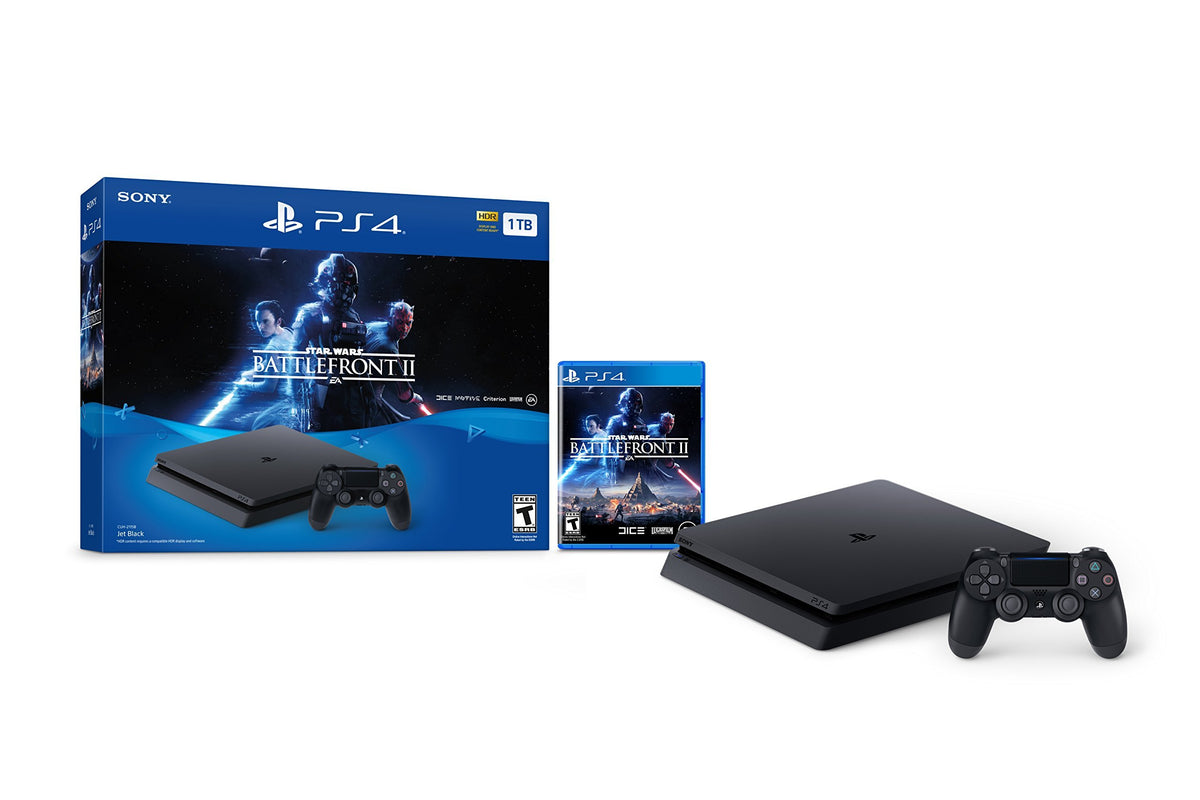 PlayStation 4 Slim 1TB Console - Star Wars Battlefront II Bundle [Discontinued] (Renewed)