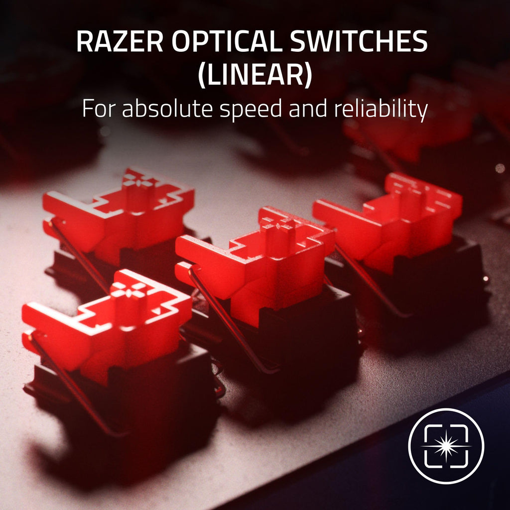 Razer Huntsman V2 Optical Gaming Keyboard: Fastest Linear Optical Switches w/Quick Keystrokes & 8000Hz Polling Rate - Doubleshot PBT Keycaps - Dedicated Media Keys & Dial - PUBG: Battleground Edition