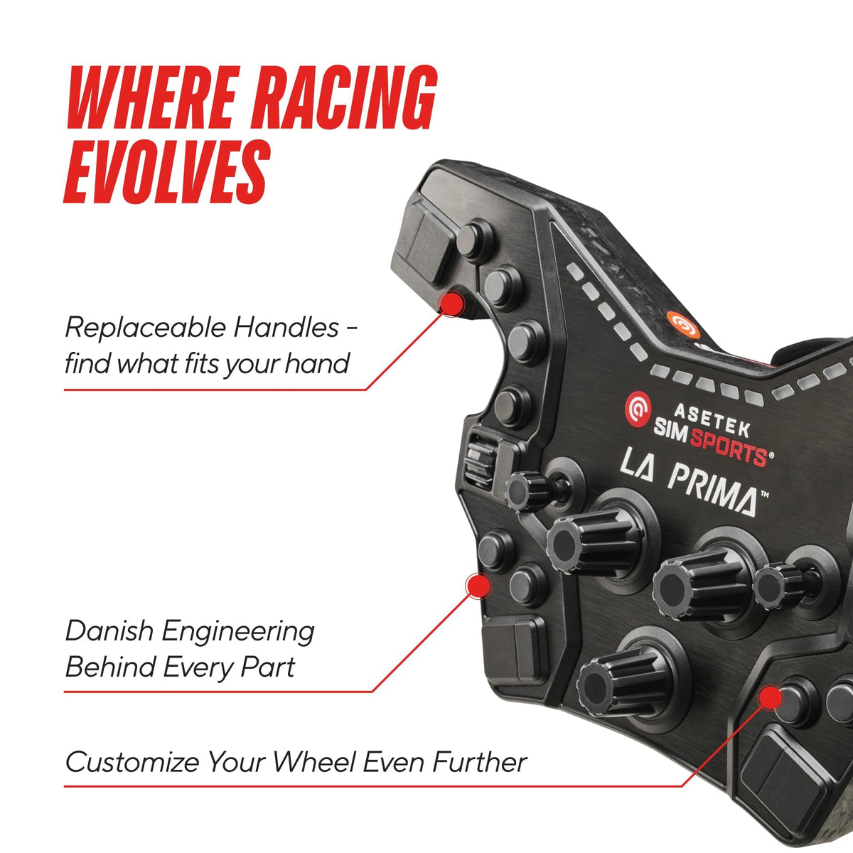 Asetek La Prima GT Button Box Control Panel Sim Racing PC