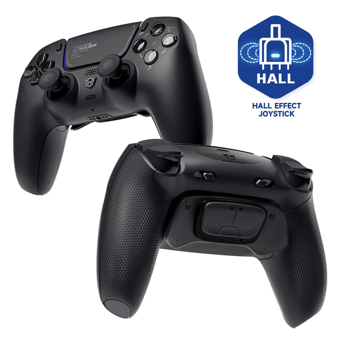 HEXGAMING ULTIMATE PRO Controller Compatible with ps5, Chaos Black