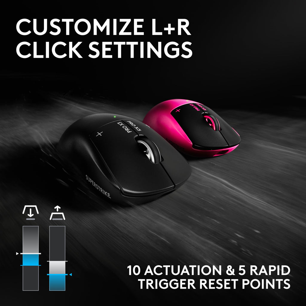 Logitech G PRO X3 SUPERSTRIKE Gaming Mouse - Black