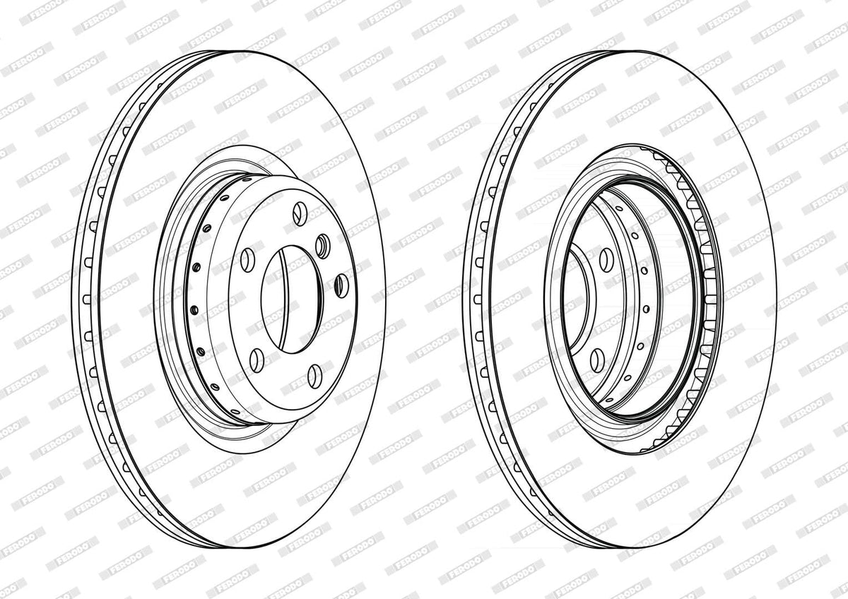 FERODO Brake Disc | DDF2623VC-1 | OE-Matching Quality | Smooth & Quiet Braking | Pack of 1