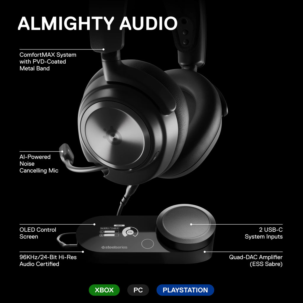SteelSeries Arctis Nova Pro Multi-System Gaming Headset - Black
