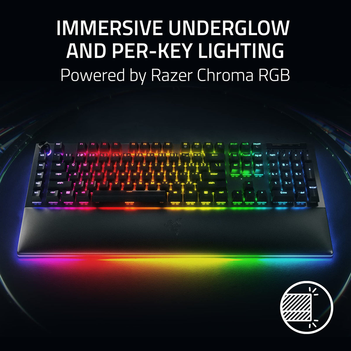 Razer BlackWidow V4 Pro Mechanical Gaming Keyboard, Green Tactile Switches