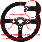 Replace 13 inch lightweight Suede/Leather Steering Wheel Replace Panel For MOZA R5/R3/ES/ESX Bundle Gaming Racing Wheel (With full Suede)