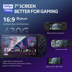 OnePro Cloud Handheld Portable Remote Play Gaming Console, For Xbox Cloud Gaming, NVIDIA GeForce NOW, Playstation, PC, Long-Battery Life, 7" 1080P Touchscreen, Lightweight Retro Game Handheld - 64G (Black Transparent)