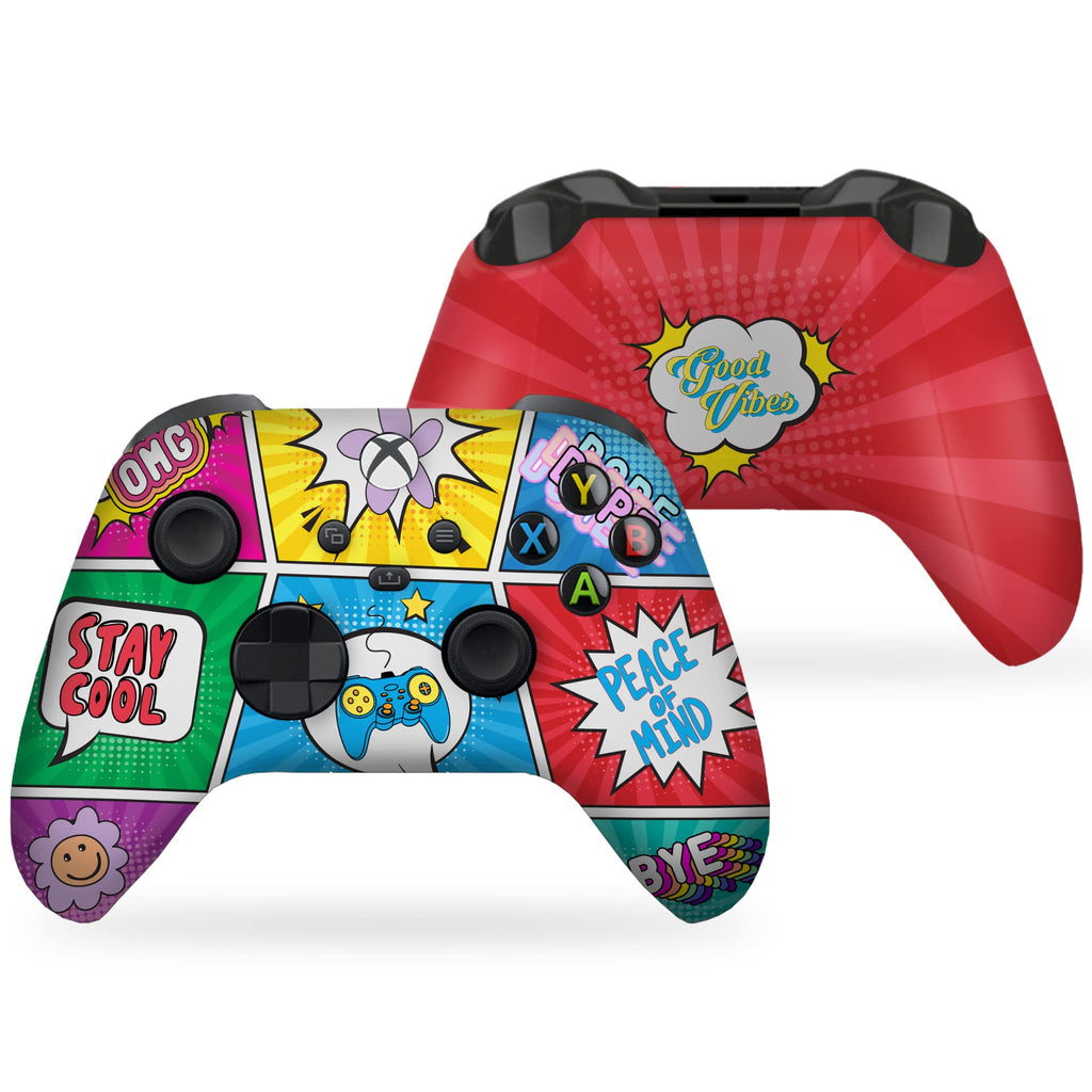 Psychedelic Mushrooms Customised Wireless Controller by BCB. Original X-box Controller Compatible with X-box One/Series X & S Console. Customized with Water Transfer Printing (Not a Skin)