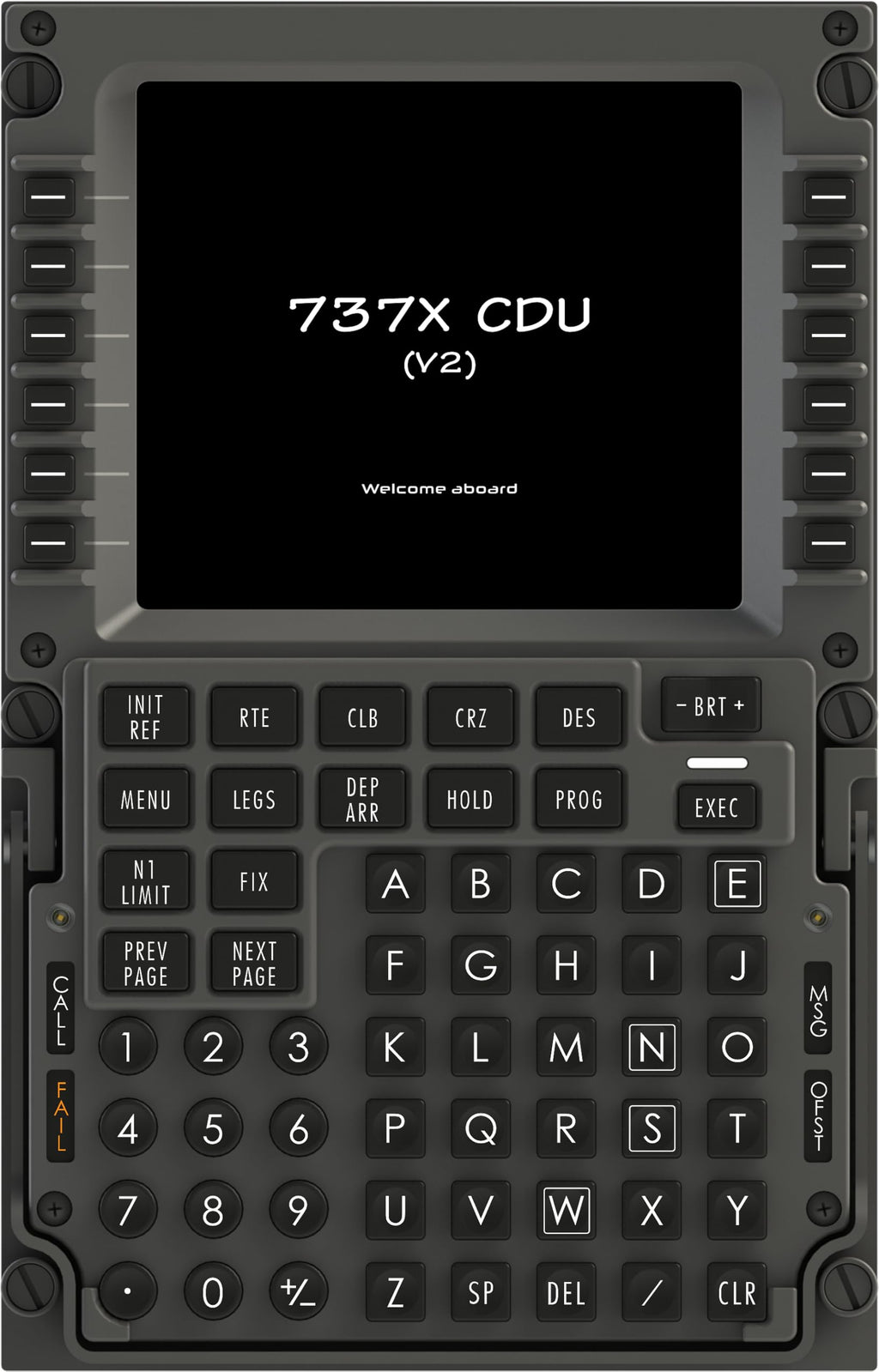 SYDYSOSO Cockpit Simulator 737X CDU Flight Simulator Control Display Unit