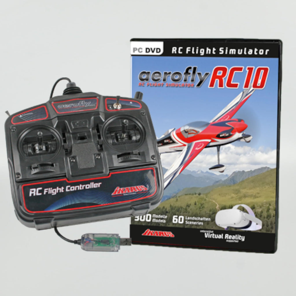 aeroflyRC10 on DVD with USB FlightController
