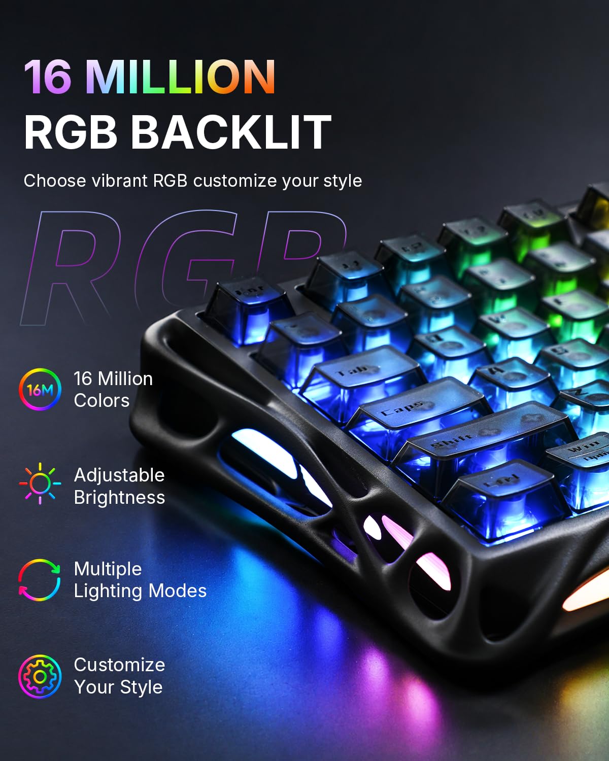 GravaStar Mercury V75 Hall Effect Gaming Keyboard, 8000Hz Polling Rate