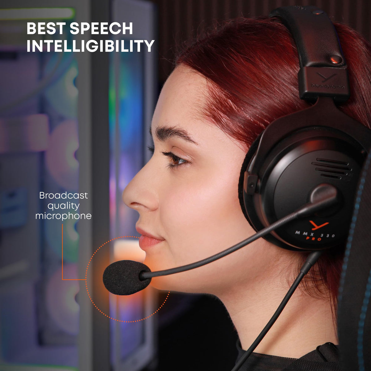 beyerdynamic MMX 330 Pro Wired Open-Back Gaming Headset, Condenser Mic