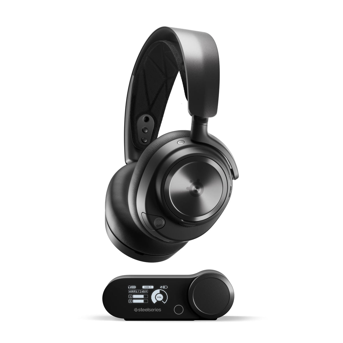 SteelSeries Arctis Nova Pro Wireless Multi-System Gaming Headset - Premium Hi-Fi Drivers - Active Noise Cancellation - Infinity Power System - ClearCast Mic (Renewed)