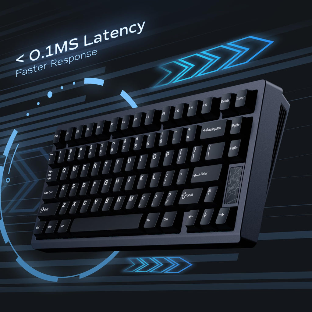 OOCTPK Mechanical Keyboard, Chilkey Slice75 HE Gaming Keyboard Wired, 75% Hall Effect Magnetic Aluminum Keyboard with WS Flux HE Clacky Switch, Rapid Trigger, 8K Polling, RGB Custom, PC/Mac Support