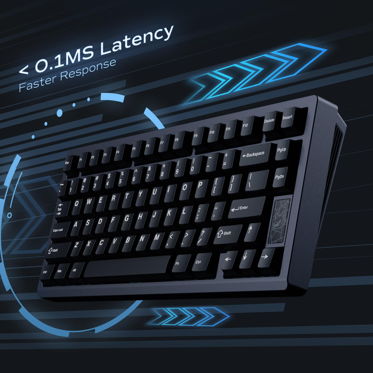 OOCTPK Mechanical Keyboard, Chilkey Slice75 HE Gaming Keyboard Wired, 75% Hall Effect Magnetic Aluminum Keyboard with WS Flux HE Clacky Switch, Rapid Trigger, 8K Polling, RGB Custom, PC/Mac Support