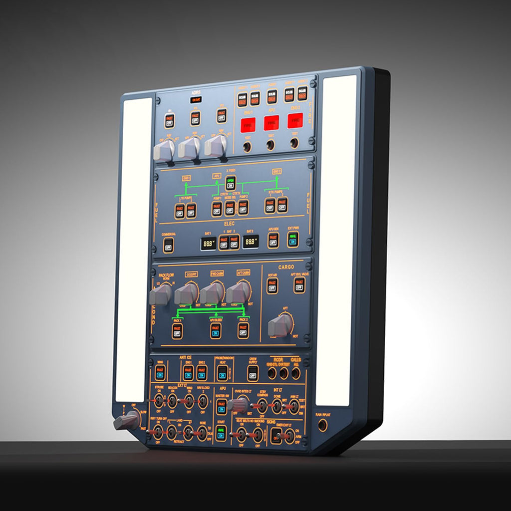 WINGFLEXSIM Flight Simulator A320 Overhead Panel Featuring IRS & Lighting Panels, Overhead Simulation Designed for PC Flight Sim Platforms, Delivering Professional-Level Simulation