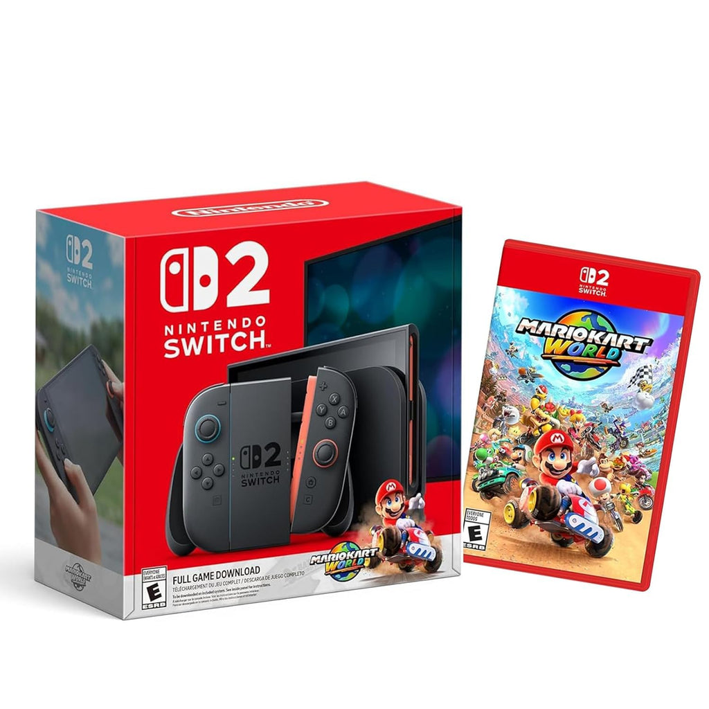 Nintendo Switch 2 + Mario Kart World Bundle with Bonus HDMI Cable & Screen Cleaning Cloth