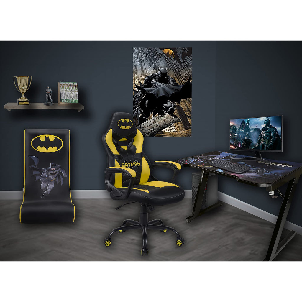 SUBSONIC Batman - Junior Gamer Chair - Gaming Office Chair for Children and Teens - Official License