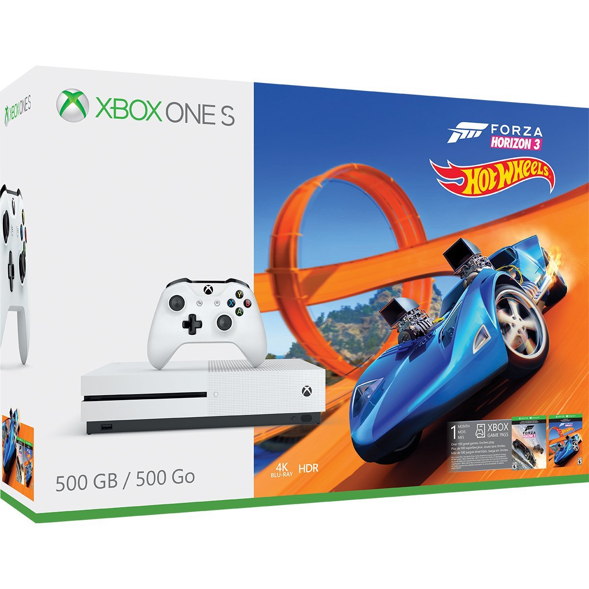 Xbox One S 500GB Console - Forza Horizon 3 Hot Wheels Bundle [Discontinued] (Renewed)