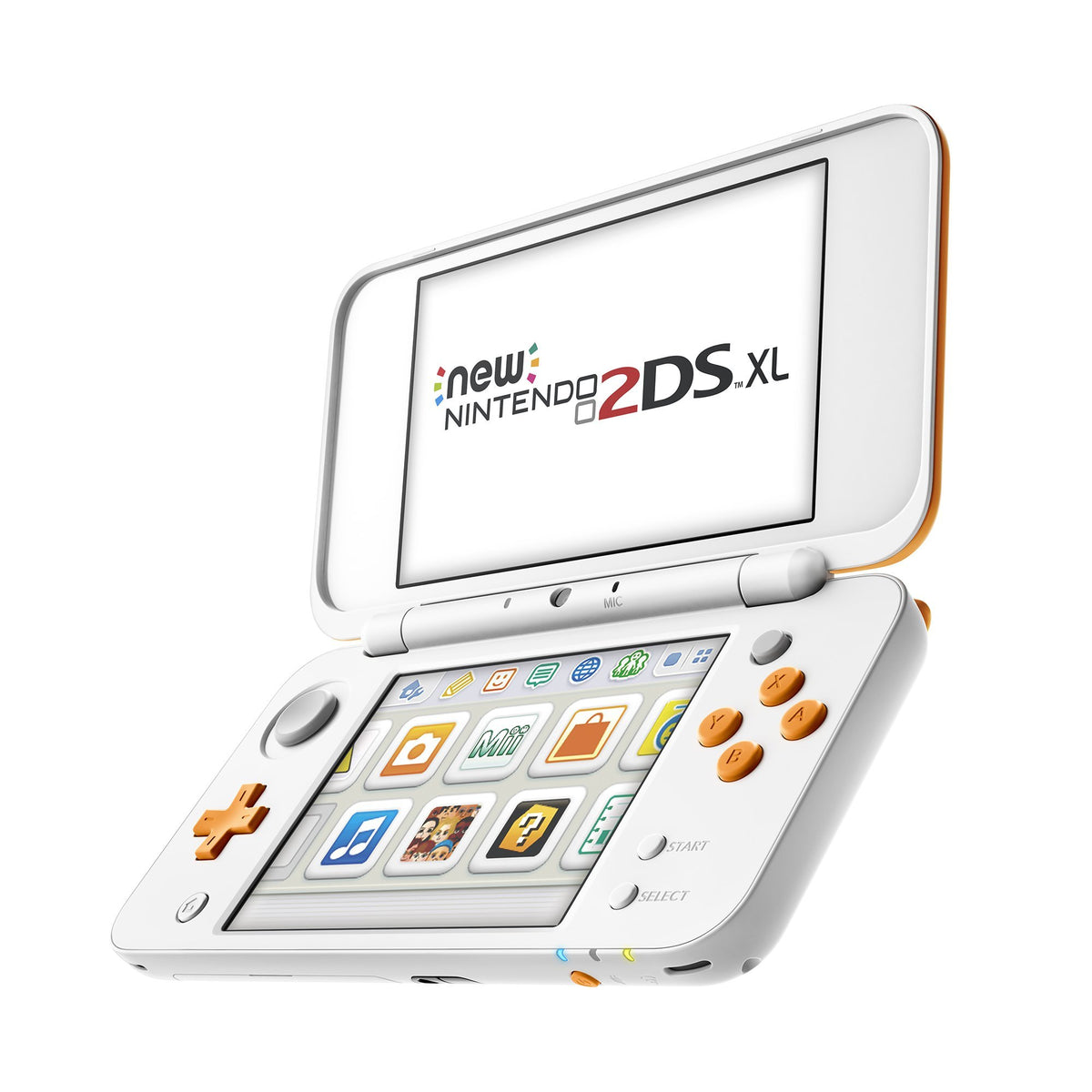 Nintendo New 2DS XL - White + Orange (Renewed) [video game]