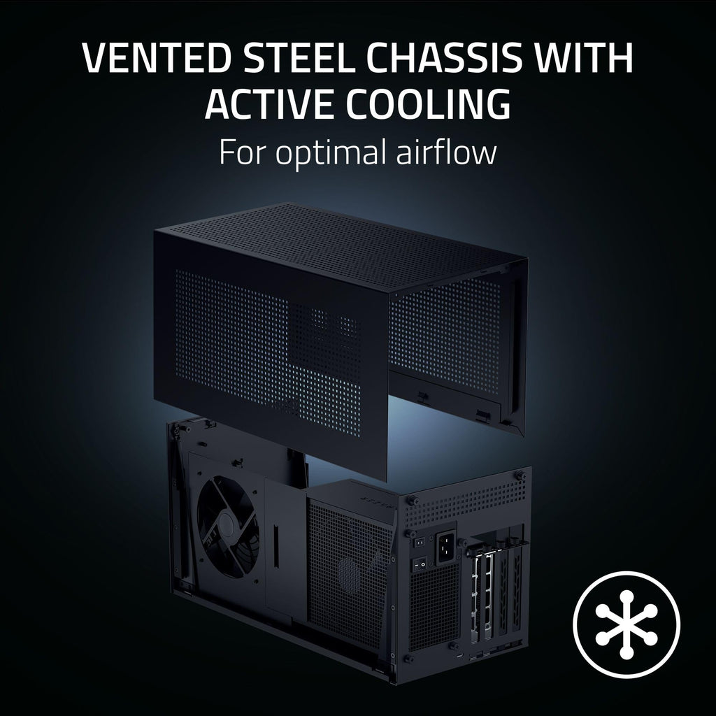 Razer Core X V2 External Graphics Enclosure (eGPU): Compatible with Windows 11 Thunderbolt 4/5 and USB 4 Laptops & Devices - 4 Slot Wide NVIDIA/AMD Graphics Cards PCIe 4.0 Support - 140W PD via USB C