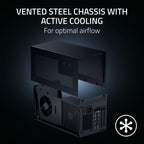 Razer Core X V2 External Graphics Enclosure (eGPU): Compatible with Windows 11 Thunderbolt 4/5 and USB 4 Laptops & Devices - 4 Slot Wide NVIDIA/AMD Graphics Cards PCIe 4.0 Support - 140W PD via USB C
