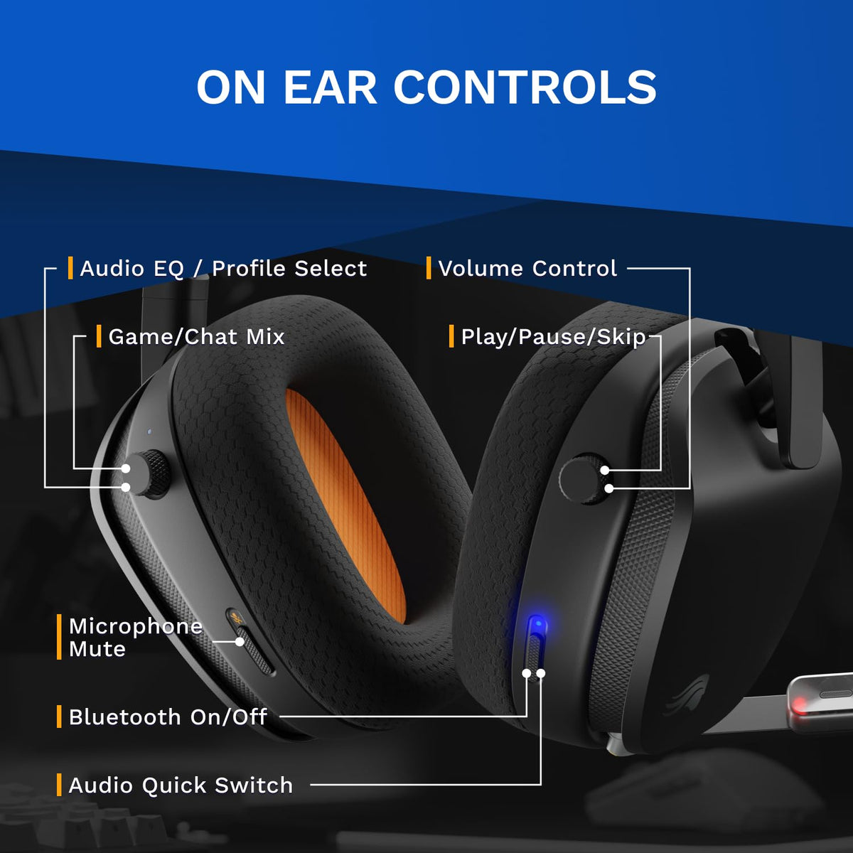 GLORIOUS GHS Wireless InfinitePlay - Gaming Headset - PC, PS5, PS4 - Black