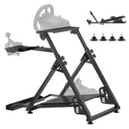 VEVOR Racing Wheel Stand, Heavy-Duty Simulator Cockpit Steering Wheel Stand, Fit Logitech G25, G27, G29, G920, G923, Thrustmaster T300RS, TX F458, T500RS, T3PA-PRO (F1/GT) and CSR Pedals