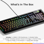 GLORIOUS Gaming - GMMK 3 PRO Barebones Custom Keyboard Kit w/Knob, Custom Modular Aluminum Body & Gasket System, Hotswappable 100% Keyboard, Sound Dampening Foam, Aluminum Switch Plate ANSI (Black)
