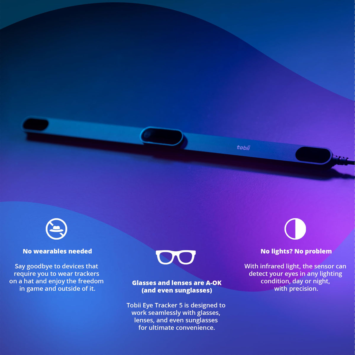Tobii Eye Tracker 5 - Head & Eye Tracking Gaming Peripheral for Simulation Gaming