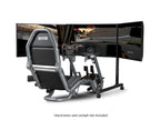 Next Level Racing Round Tube Freestanding Triple Monitor Stand, Black