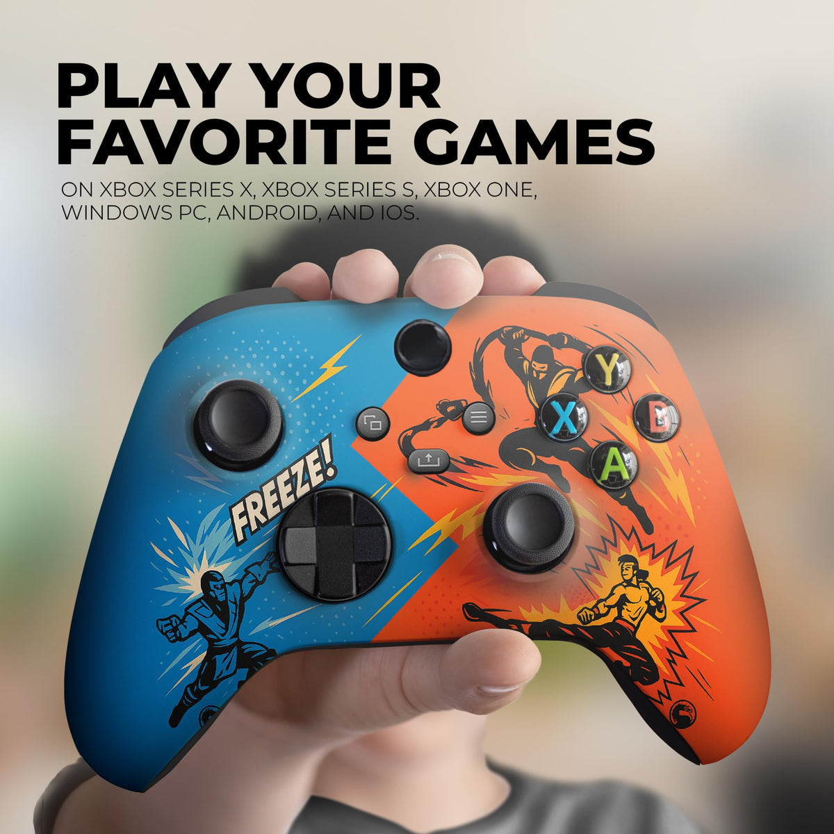 Morrtal Kommbat Retrro Kombattoon Custom X-box Controller Wireless