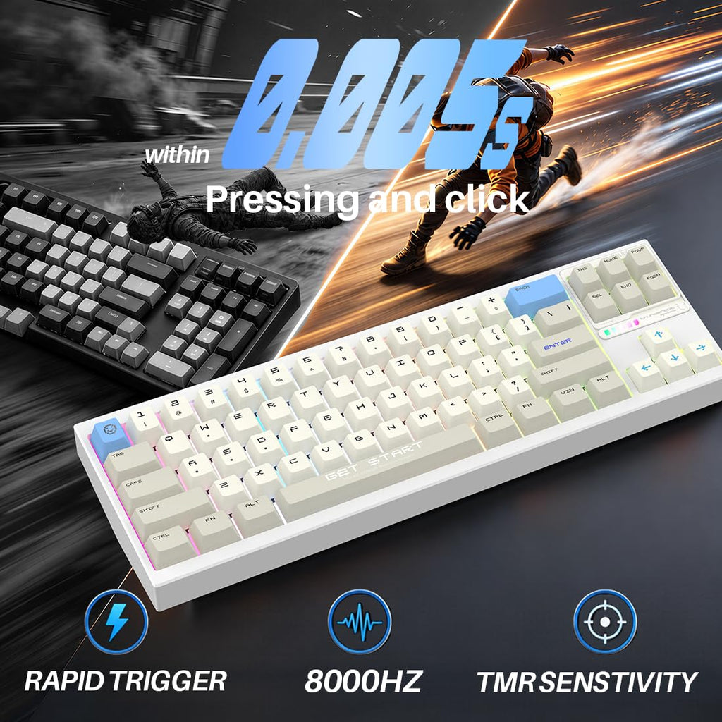 70% Springless TMR Gaming Keyboard,Custom CNC 0.005mm RT Updatable